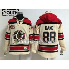 Chicago Blackhawks Patrick Kane 88 Weiß Sawyer Hooded Sweatshirt - Kinder
